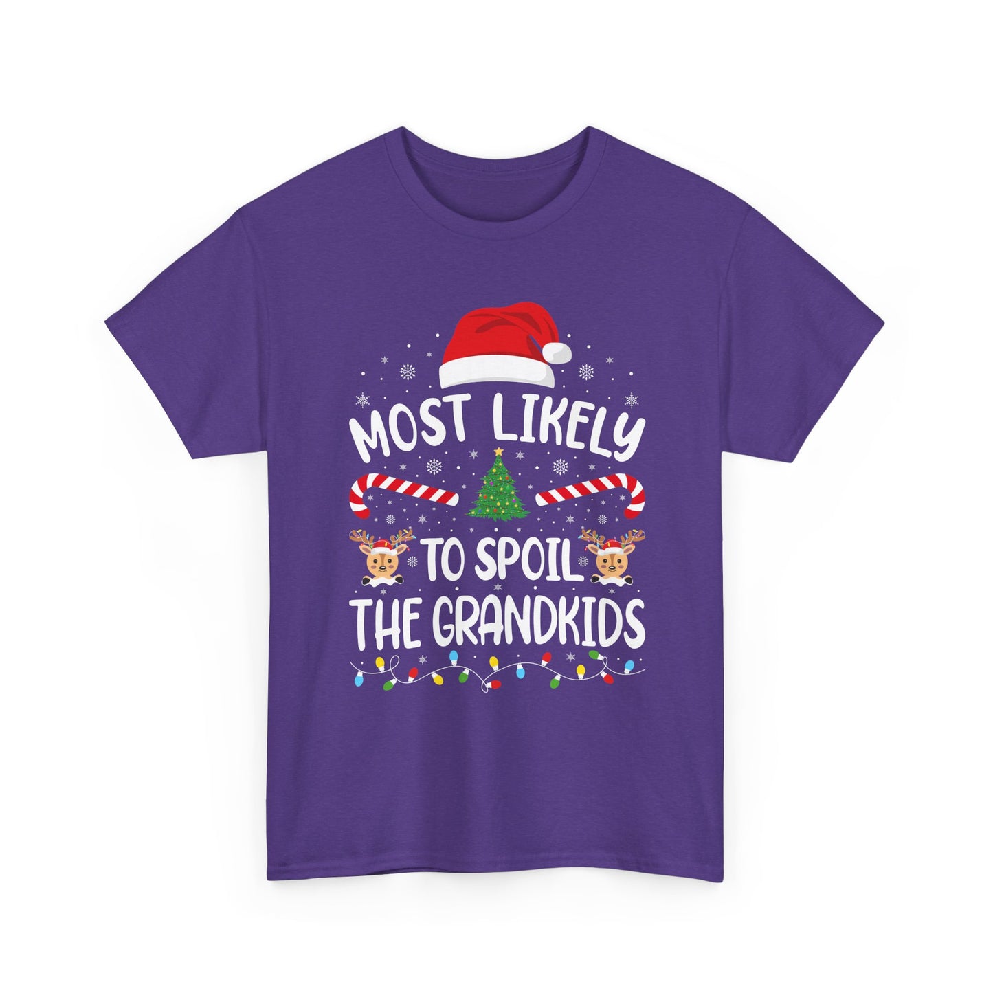 Most Likely To Spoil Grandkids | Funny Christmas Family Matching T-Shirt | Xmas Holiday Tee for Adults & Kids