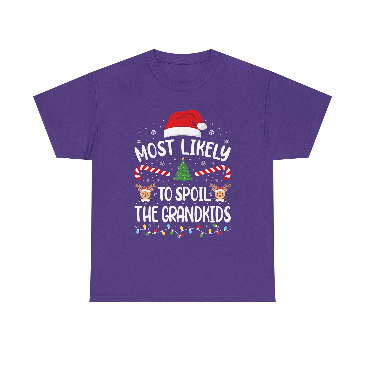 Most Likely To Spoil Grandkids | Funny Christmas Family Matching T-Shirt | Xmas Holiday Tee for Adults & Kids