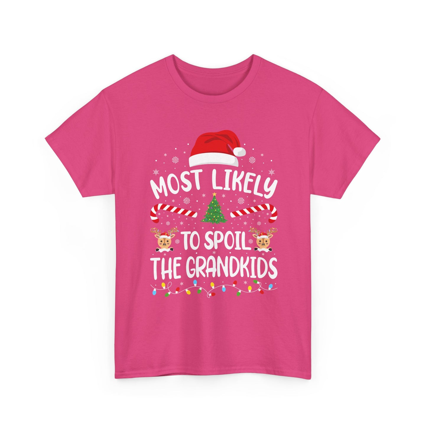 Most Likely To Spoil Grandkids | Funny Christmas Family Matching T-Shirt | Xmas Holiday Tee for Adults & Kids