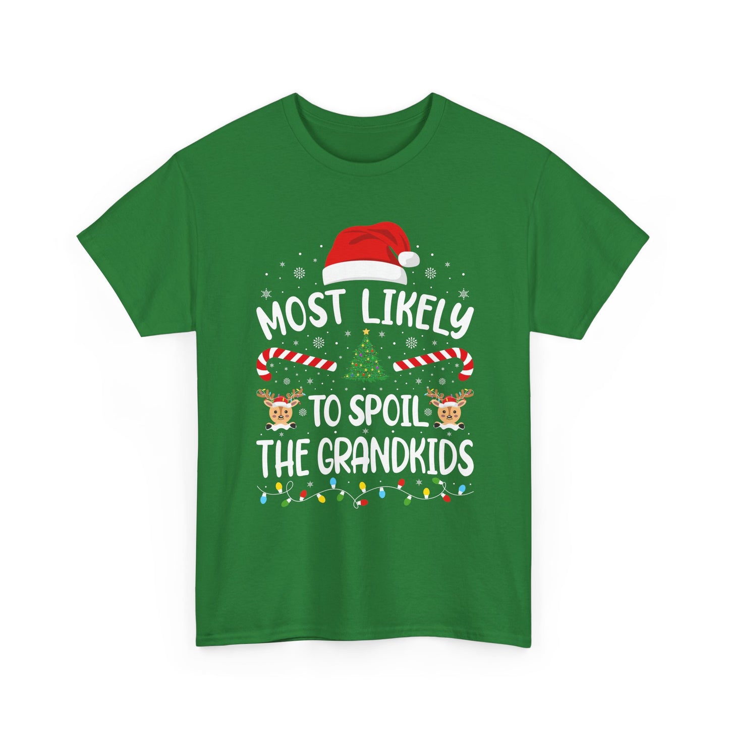 Most Likely To Spoil Grandkids | Funny Christmas Family Matching T-Shirt | Xmas Holiday Tee for Adults & Kids