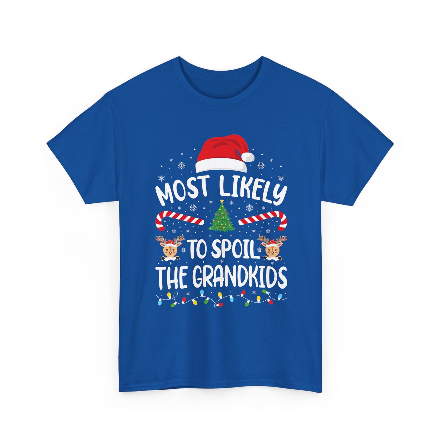Most Likely To Spoil Grandkids | Funny Christmas Family Matching T-Shirt | Xmas Holiday Tee for Adults & Kids