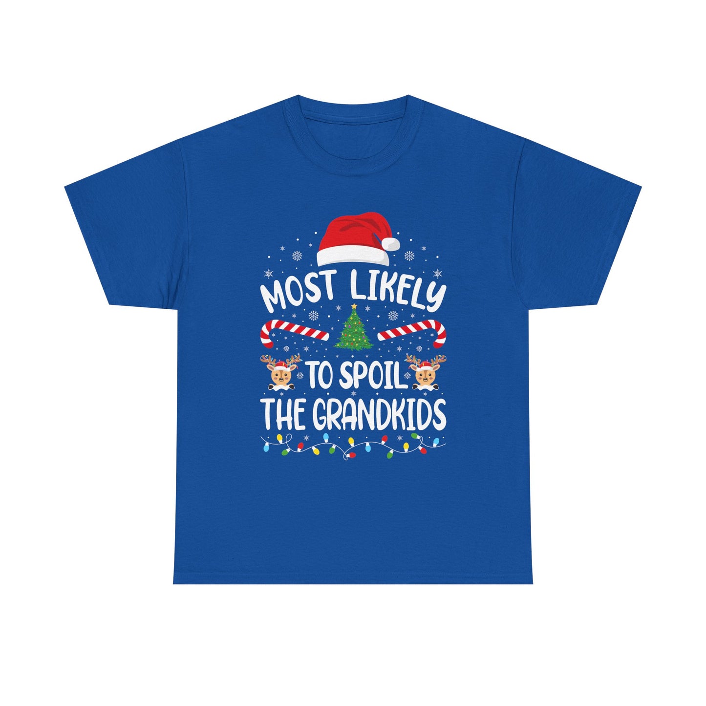Most Likely To Spoil Grandkids | Funny Christmas Family Matching T-Shirt | Xmas Holiday Tee for Adults & Kids
